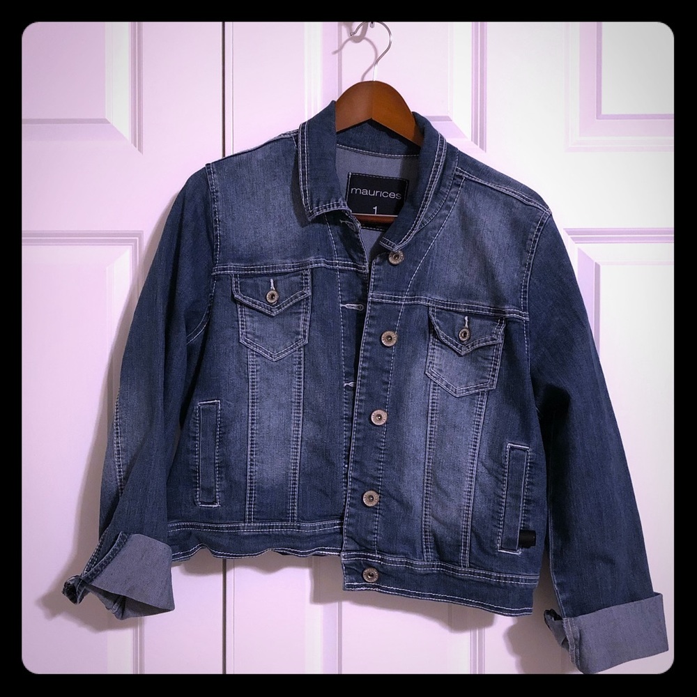 Maurices plus size denim jacket!